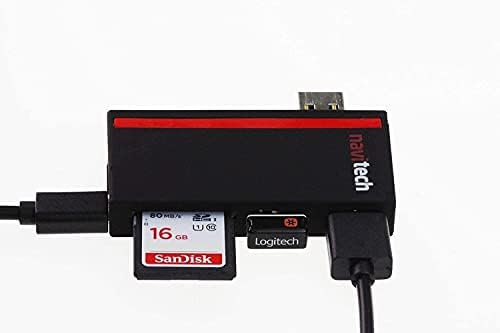 Navitech 2 az 1-ben Laptop/Tablet USB 3.0/2.0 HUB Adapter/Micro USB Bemenet SD/Micro SD Kártya Olvasó, Kompatibilis: