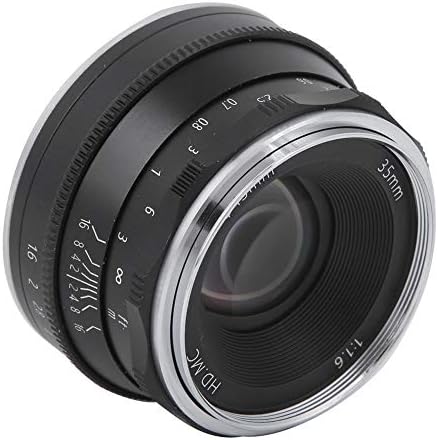 RvSky Fotózás Tartozékok 35 mm-es F1.6 tükör nélküli Fényképezőgép Objektív E&NEX-Hegy a(黑色)