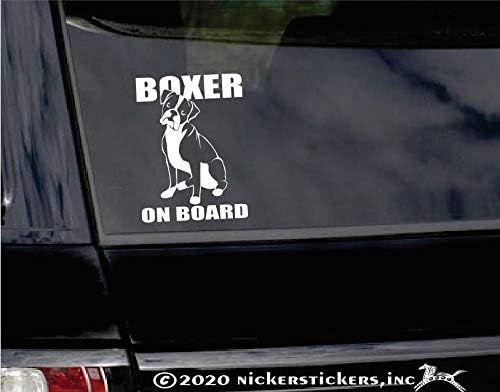 Boxer a Fedélzeten | NickerStickers® Vinil Kutya Ablak Automatikus Matrica