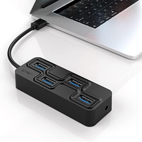4-Port USB 3.0 Hub, Ultra-Slim Adatok USB-Hub,Több USB Port Bővítő, Gyors Adatátvitel USB-Elosztó MacBook, Mac Pro,