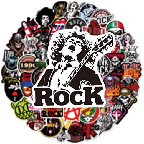 104Pcs Rock Zenekar, a Zenét, Matricák,Heavy Metál Matricák, Rock Matricák, Matricák, Gitár Matricák, Rock Zene, Matricák,