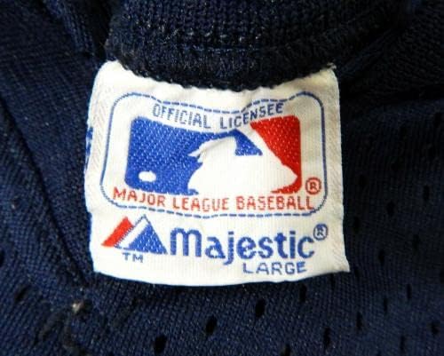 1983-90 Kaliforniai Angyalok 3 Játék Használt, Kék Mez gyakorlást L DP21587 - Játék Használt MLB Mezek