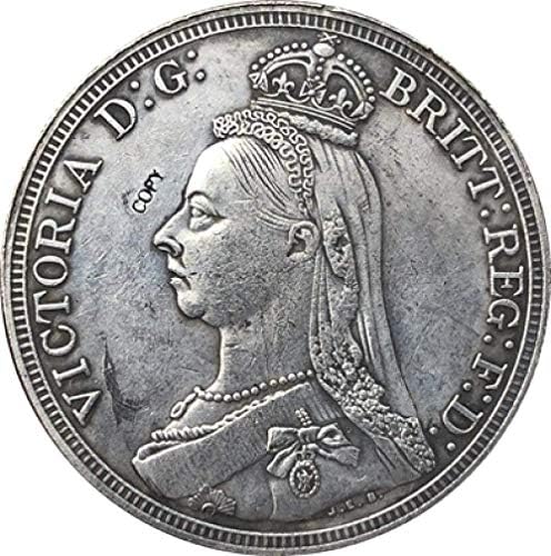 Az egyesült KIRÁLYSÁG 1890 1 Korona - Victoria 2. Portré Másolás Érmék COPYCollection Ajándékok