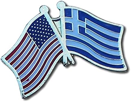 Új Rengeteg 24 USA Amerikai Görögország Barátság Zászló Kalap Sapka Dekoráció Kitűző - Bross, valamint Szegecsekkel