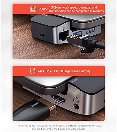 USB Hub 9 az 1-ben USB-C-HUB-Típus C-HUB, hogy 4KHD RJ45 Jack 3.5 Multi USB 3.0 PD Adapter Pro USB-C Splitter c-Típusú