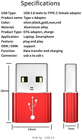 BoxWave Adapter Kompatibilis a JBL Élő Pro+ TWS (Adapter által BoxWave) - USB-C PortChanger (5 Csomag), USB C-Típusú
