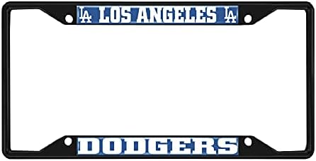 Rajongó Szőnyeg 31309: Los Angeles Dodgers Fém Rendszámtábla Keret, Fekete Kivitelben