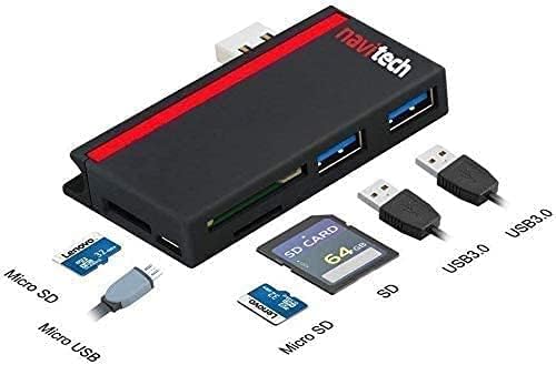 Navitech 2 az 1-ben Laptop/Tablet USB 3.0/2.0 HUB Adapter/Micro USB Bemenet SD/Micro SD Kártya Olvasó Kompatibilis az