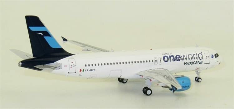 Fedélzeti 200 oneworld légiszövetség Mexicana Airbus A320-214 XA-MXK állvánnyal Limited Edition 1/200 FRÖCCSÖNTÖTT Repülőgép
