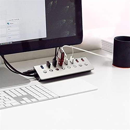XDCHLK Alumínium Ötvözet 8-USB3 Port.0 Splitter 4 Port Laptop Kiterjesztett USB HUB 4 Port Gyorsan Töltő Adapter Külső