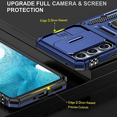 PhuLok Kompatibilis a Samsung Galaxy A54 5G az Esetben a Screen Protector [2 DB] Kamera Fedél Mágneses Állvány Scratch