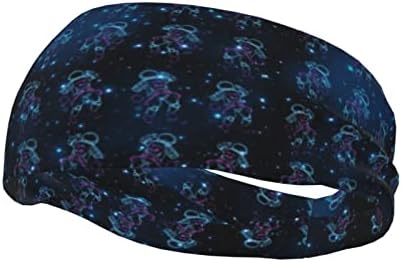 Unisex Edzés Karszalag Űrhajós Galaxy Kék Ég, Multifunkciós Sport Sweatbands a Férfiak Teljesítményét Fejpánt