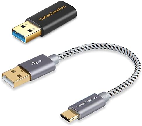 Csomag – 2 Elem: a Rövid USB-C Kábel + USB3.1 C-Női-USB Férfi Adapter